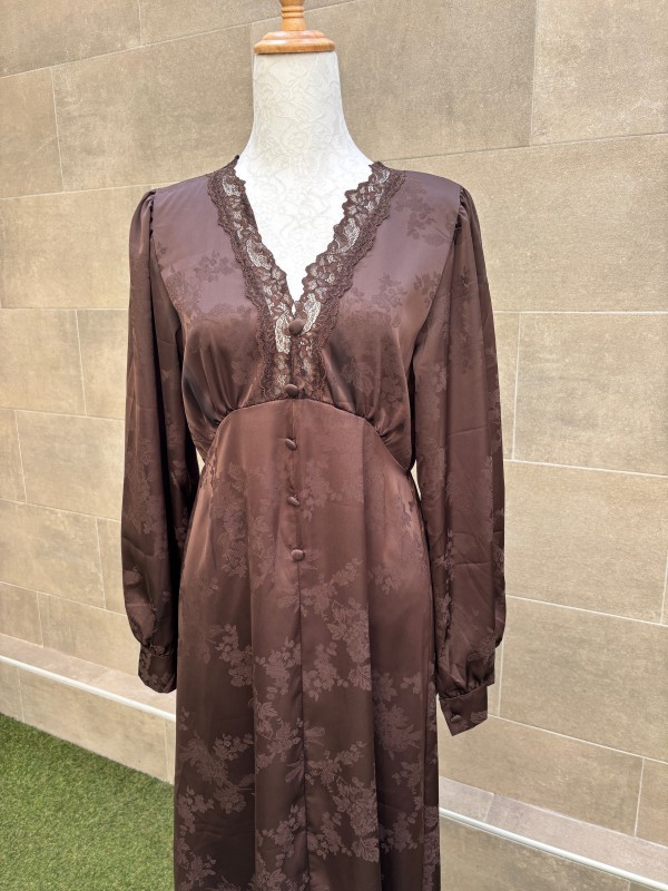 Vestido Benedita Marrón