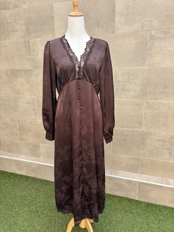 Vestido Benedita Marrón