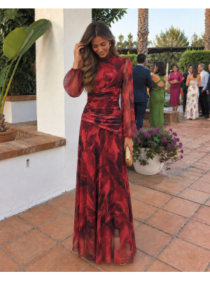 Vestido Nitara Rojizo