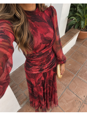 Vestido Nitara Rojizo