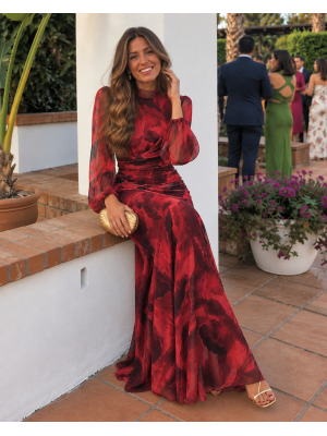 Vestido Nitara Rojizo
