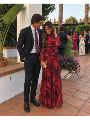 Vestido Nitara Rojizo