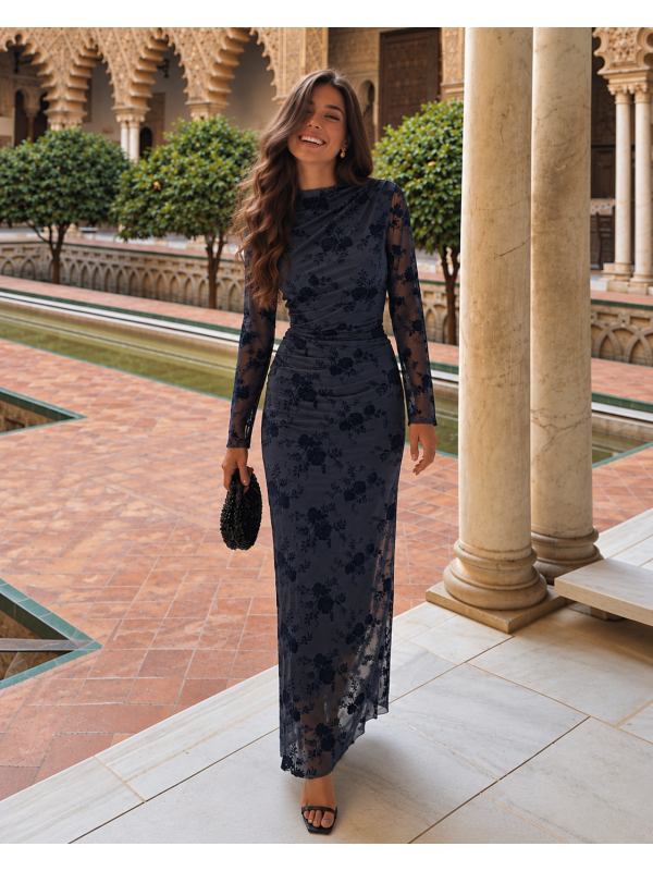 Vestido Cafarnaúm Azul Marino