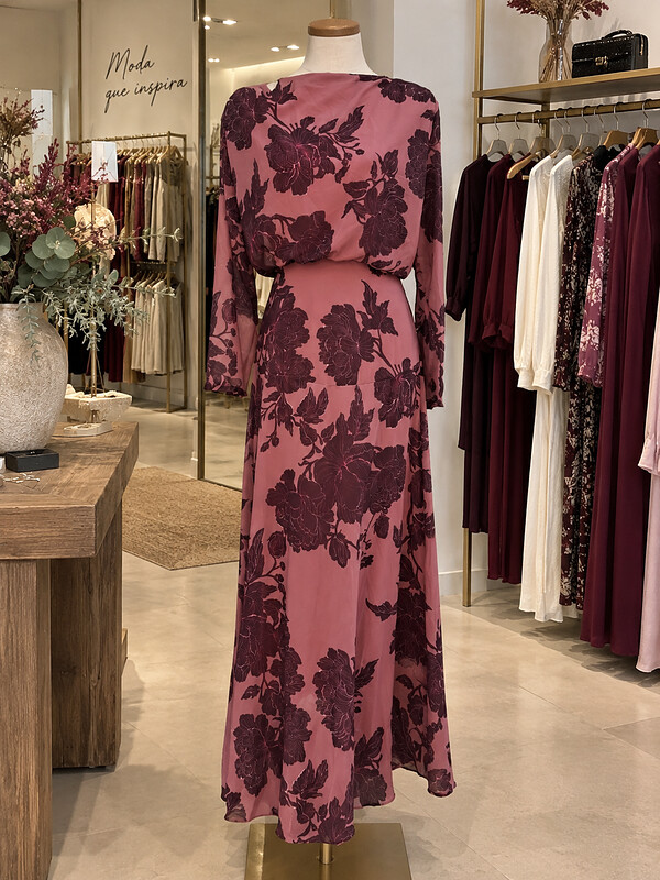Missori Dress Pink/Aubergine