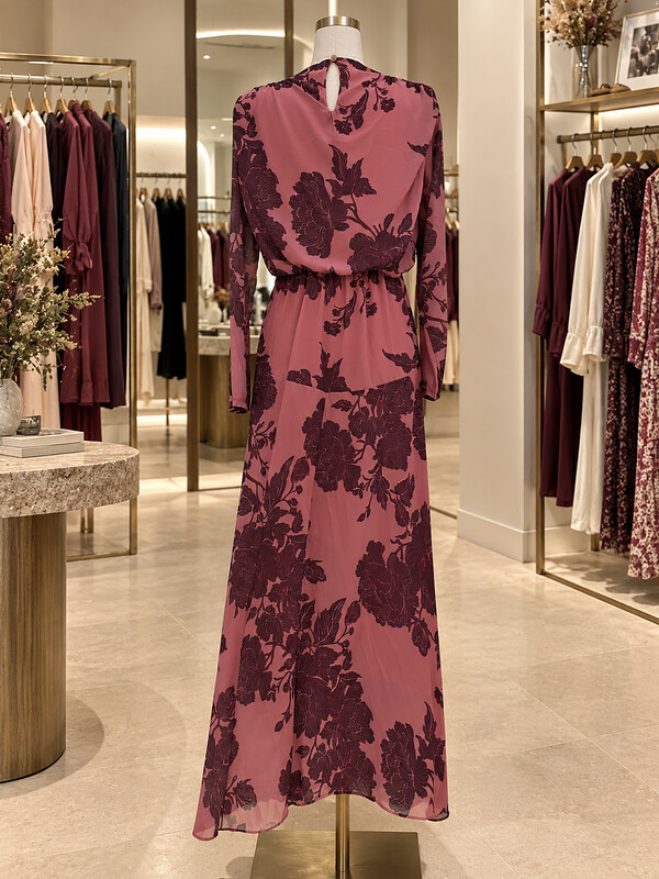Robe Missori rose/aubergine