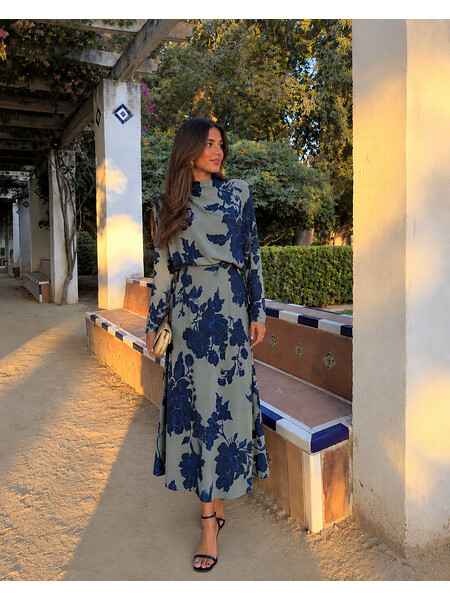 Vestido Missori Azul/Verde