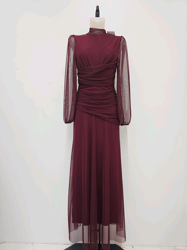 Vestido Nitara Liso Vino