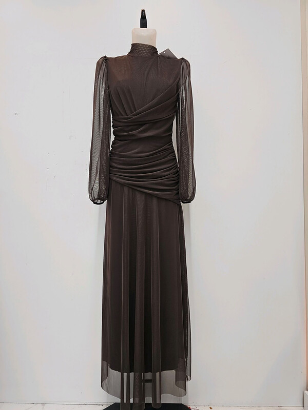 Nitara Plain Brown Dress