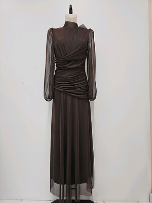 Nitara Plain Brown Dress