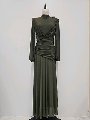 Vestido Nitara Liso Oliva