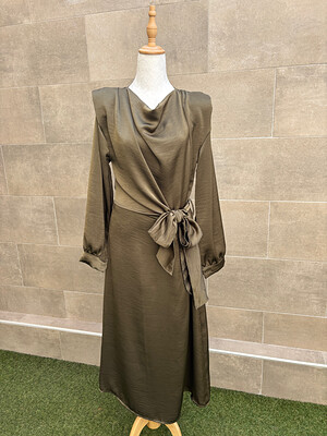 Vestido Calíope Manga Larga Verde