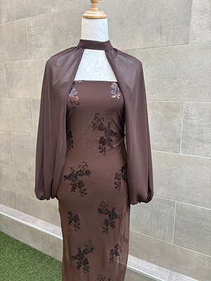 Vestido Salamandra Marrón
