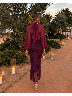 Vestido Salamandra Vino
