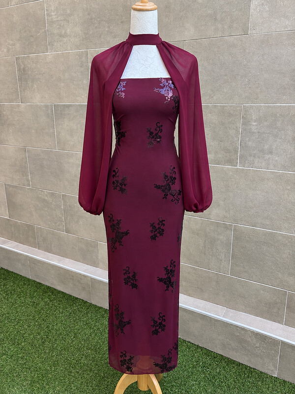 Vestido Salamandra Vino