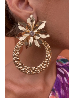 Earrings Star Relief Hoop Earrings
