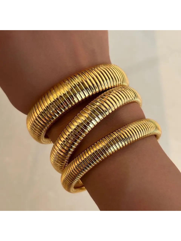 Pulsera Dorada Ancha