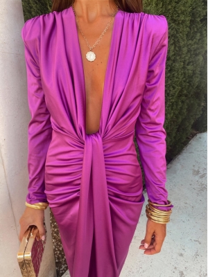 Vestido Coliza Manga Larga Buganvilla
