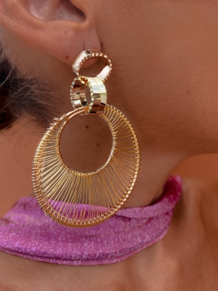 Boucles d'oreilles nid d'or 2