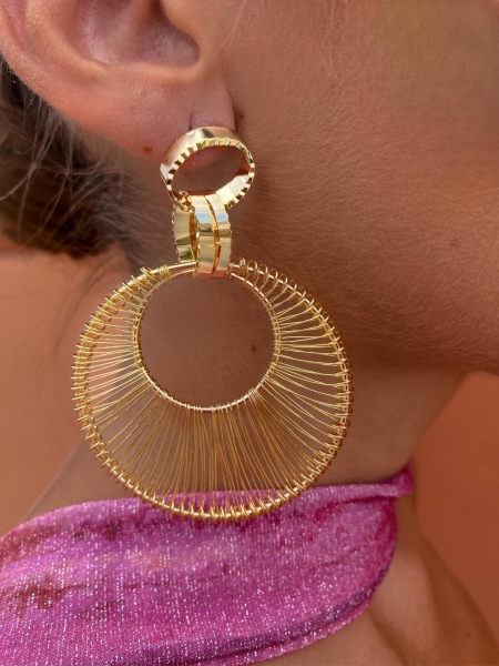 Boucles d'oreilles nid d'or