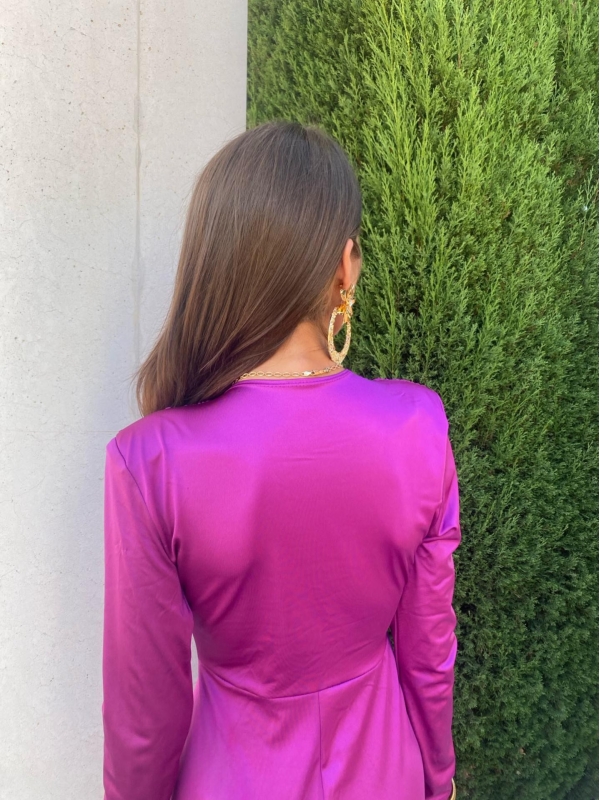 Coliza Long Sleeve Dress Buganvilla