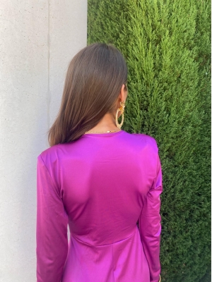 Vestido Coliza Manga Larga Buganvilla