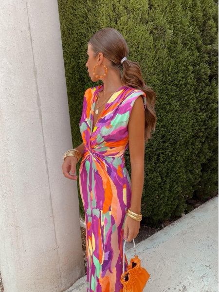 Tonina Dress Orange/Buganvilla 2