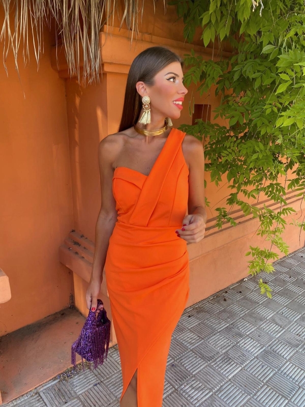 Olivenza Orange Dress