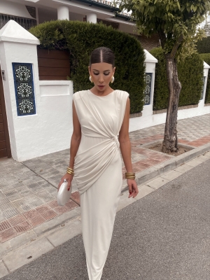 Vestido Alfalfa sin mangas Beige