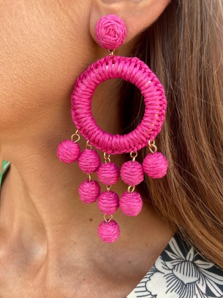Boucles d'oreilles Borlinas rose