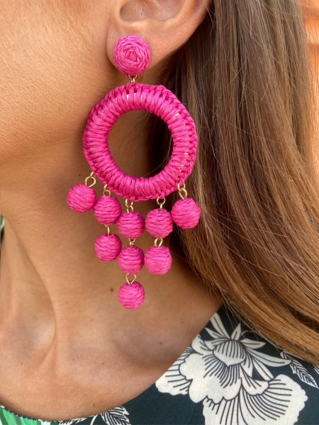 Boucles d'oreilles Borlinas rose 2