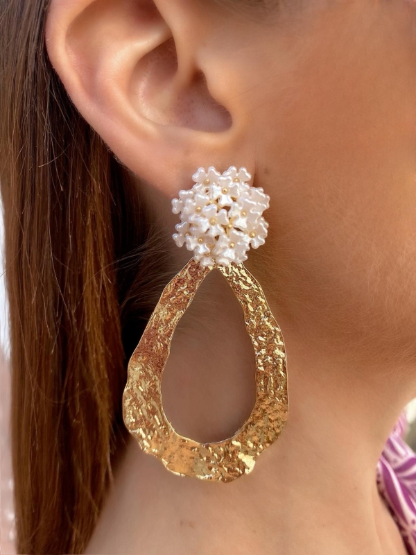White Branch Earrings